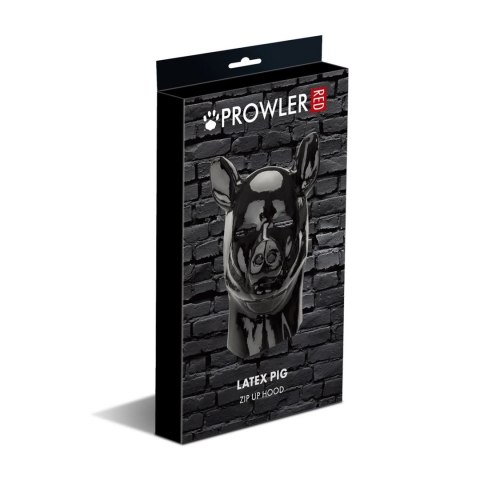 Prowler Red Pig Hood - Kaptur lateksowy z maską i otworami na oczy Prowler