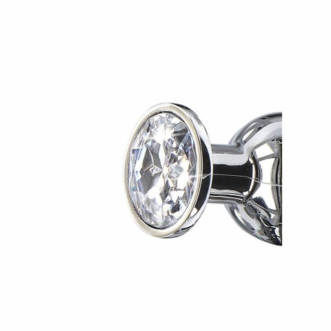 TOYJOY Diamond Bum Bijou Small - aluminiowy model z kryształem srebrnym TOYJOY