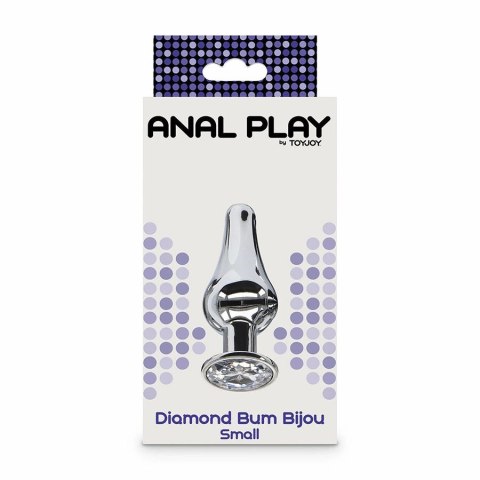 TOYJOY Diamond Bum Bijou Small - aluminiowy model z kryształem srebrnym TOYJOY