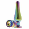 ToyJoy Twilight Bum Bijou Medium - aluminiowy korek z kolorowym kryształem TOYJOY