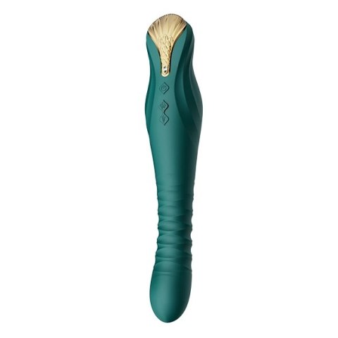 ZALO King Turquoise Green - urządzenie intymne PowerThrust, 30 cm Zalo