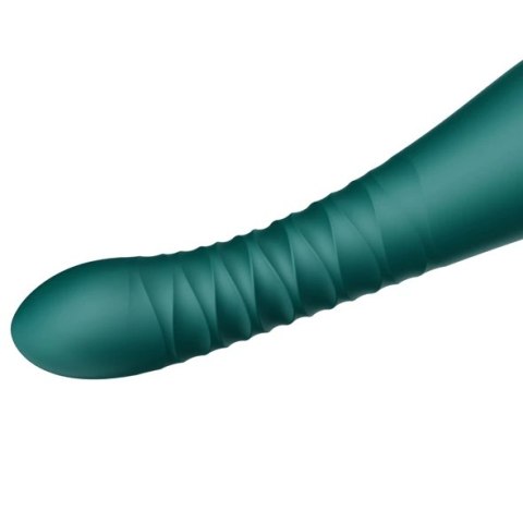 ZALO King Turquoise Green - urządzenie intymne PowerThrust, 30 cm Zalo
