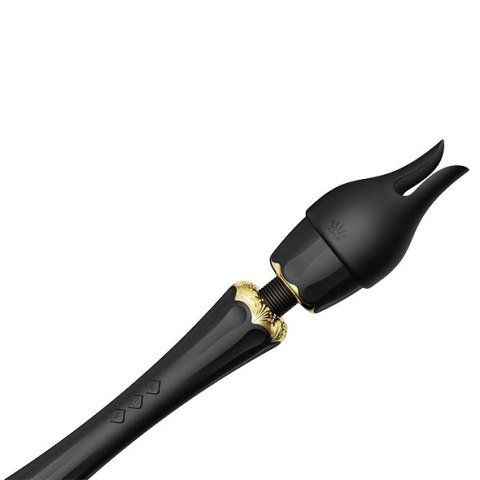 ZALO Kyro Obsidian Black - profesjonalny masażer z 2 nakładkami Zalo