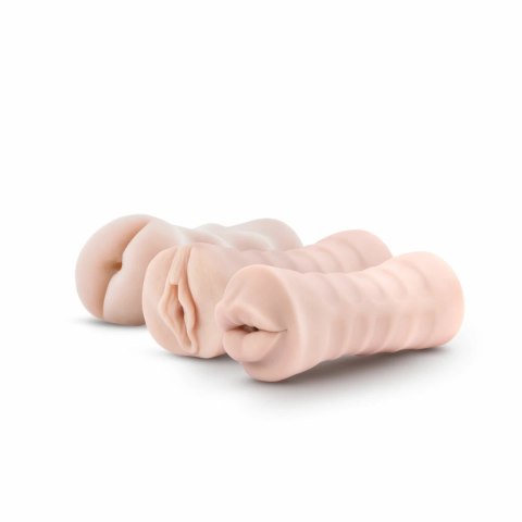 Blush M for Men Zestaw 3 Rękawow Intymnych z Wibracją, Samonawilżające M For Men