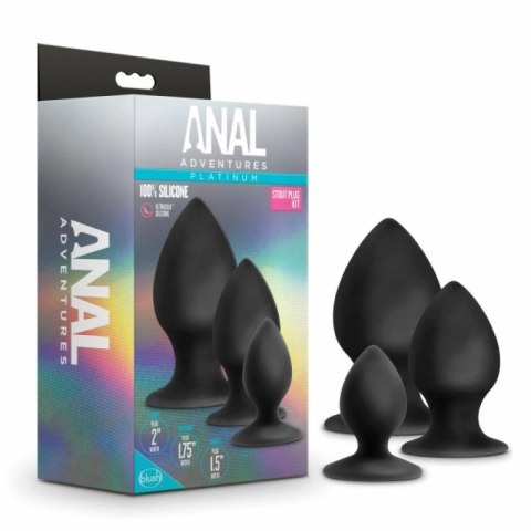 Blush Novelties Anal Adventures Platinum Zestaw 3 Anatomicznych Plugow Stout Anal Adventures