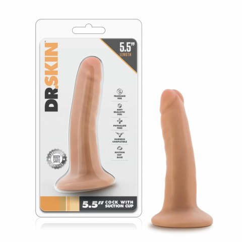 Dr. Skin Model 5.5" Vanilla - Akcesorium Intymne z Przyssawką Dr Skin