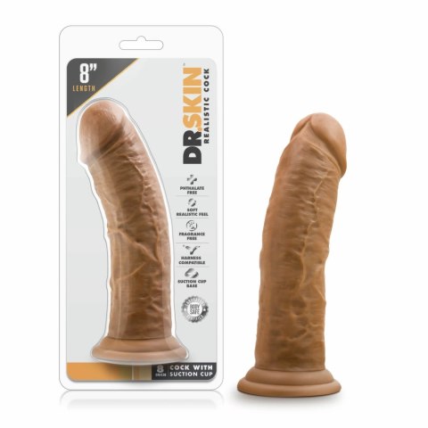 Dr. Skin Model 8'' Mocha - Anatomiczny model z przyssawką Dr Skin
