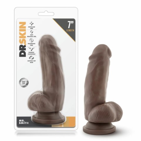 Dr. Skin Mr. Smith model 7'' z przyssawką, czekoladowy, PVC Dr Skin