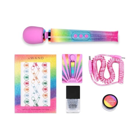 Le Wand Petite All That Glimmers Rainbow Ombre - masażer wielofunkcyjny Le Wand