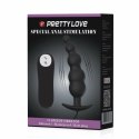 Pretty Love Plug analny z pilotem silikonowy wodoodporny czarny Pretty Love