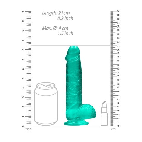 RealRock Crystal Clear - Model z anatomiczną podstawą 21 cm przezroczysty RealRock by Shots