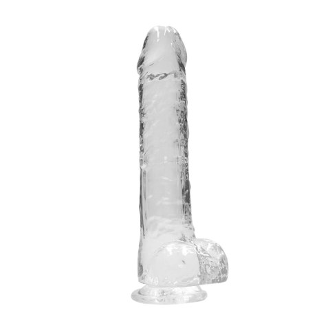 RealRock Crystal Clear - Model z anatomicznymi kulkami 25 cm z przyssawką RealRock by Shots