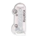 RealRock Crystal Clear - Model z anatomicznymi kulkami 25 cm z przyssawką RealRock by Shots
