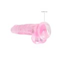 RealRock Crystal Clear model 21 cm z anatomicznymi kulkami i przyssawką RealRock by Shots