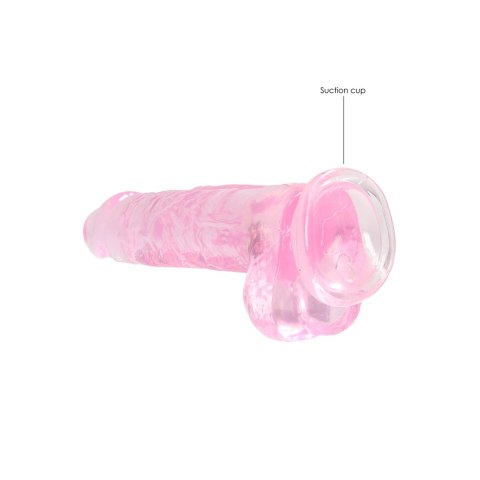 RealRock Crystal Clear model 21 cm z anatomicznymi kulkami i przyssawką RealRock by Shots