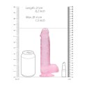 RealRock Crystal Clear model 21 cm z anatomicznymi kulkami i przyssawką RealRock by Shots