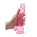 RealRock Crystal Clear model 21 cm z anatomicznymi kulkami i przyssawką RealRock by Shots