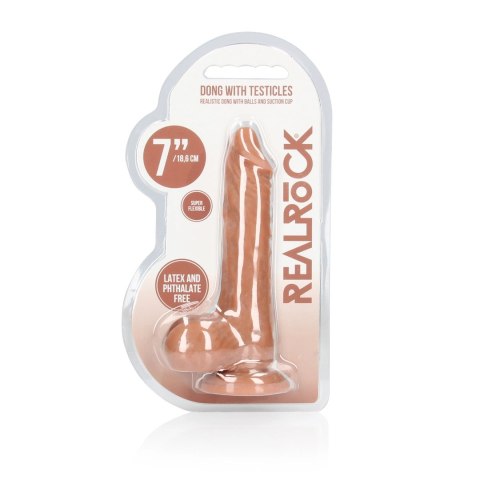RealRock Model 17 cm z anatomiczną podstawą, Skin TPE RealRock by Shots