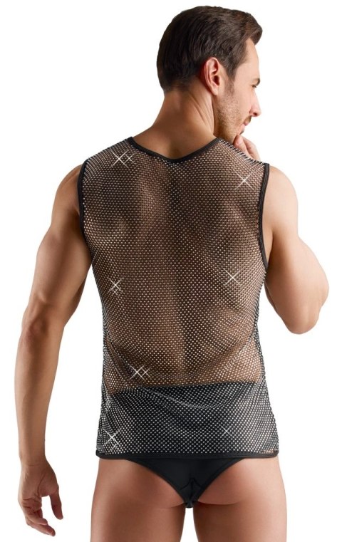 Svenjoyment Koszulka Siatkowa 3XL z Błyszczącymi Akcentami Czarna Svenjoyment