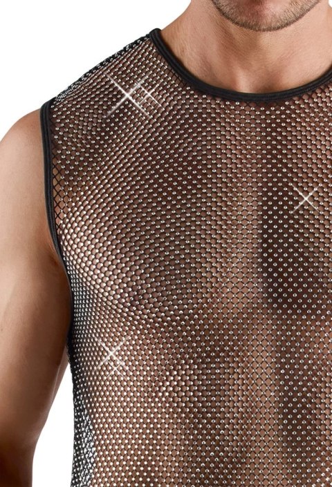 Svenjoyment Koszulka Siatkowa 3XL z Błyszczącymi Akcentami Czarna Svenjoyment