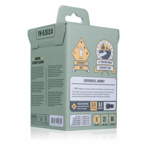 BUTTR Foxhole wtyczka anatomiczna silikonowa z otworem, czarna L