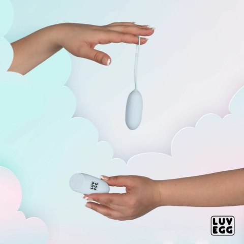 LUV EGG Blue - Model zdalny, silikonowy, 12 trybow wibracji, wodoodporny