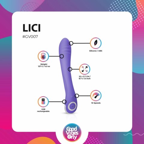 Lici Model G-Spot - wodoodporna maszyna intymna, 10 trybow, LED, USB