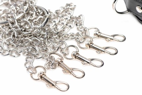 Master Series komplet ograniczający z mankietami i obrożą, czarny