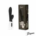 Teazers Rabbit Vibrator Black - silikonowy model dwufunkcyjny USB 30 trybow