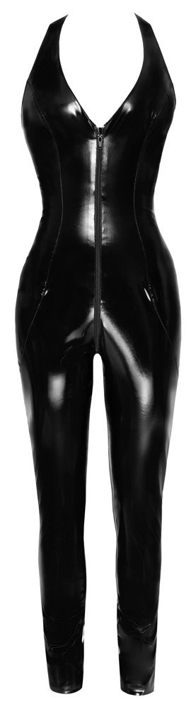 Black Level Kombinezon Vinylowy Czarny Z Dwukierunkowym Zamkiem S Black Level