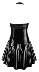 Black Level Sukienka Lśniąca Czarna z Siateczką Dekolt Halter L Black Level