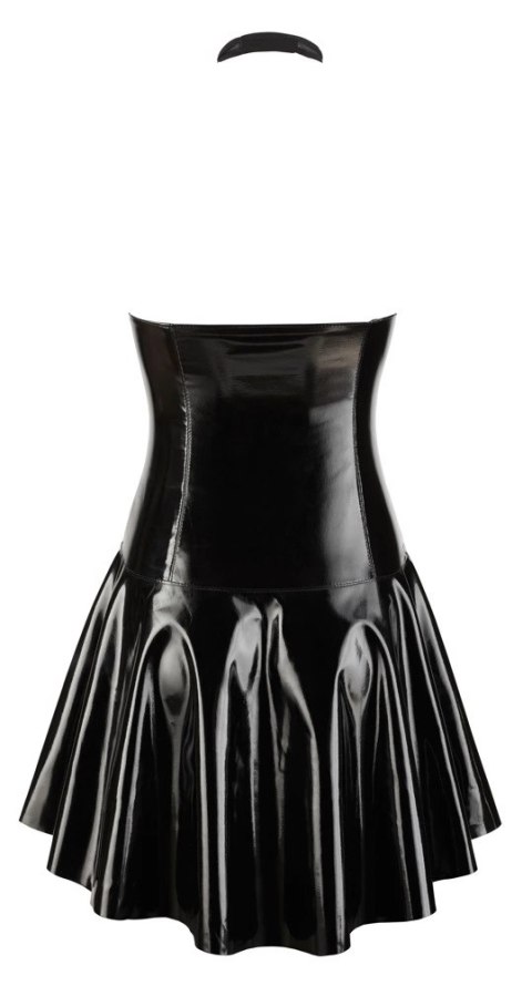 Black Level Sukienka Lśniąca Czarna z Siateczką Dekolt Halter L Black Level