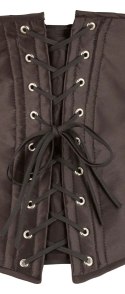 Cottelli Curves Gorset bez biustu na haftki czarny XL Cottelli