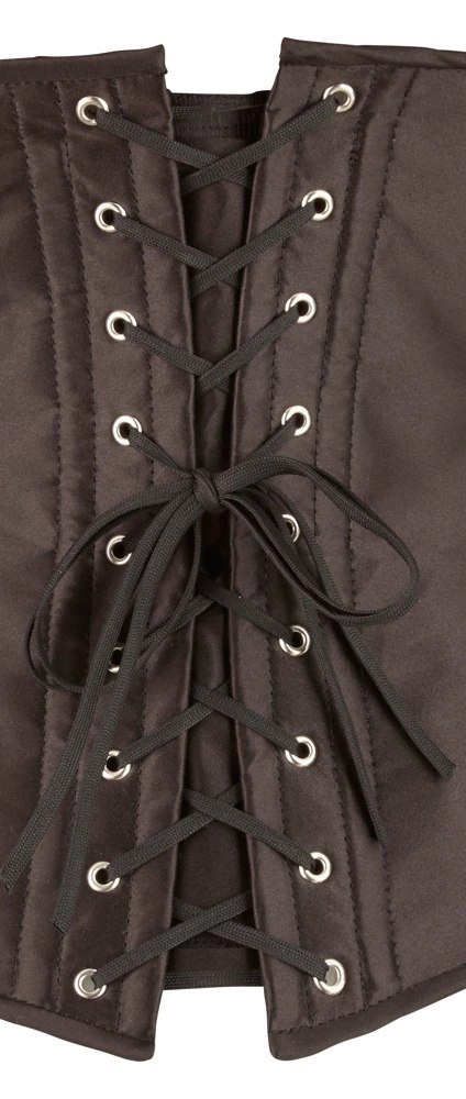 Cottelli Curves Gorset bez biustu na haftki czarny XL Cottelli