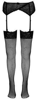 Cottelli Legwear Pończochy Kabaretki z Koronką i Sznurowaniem M/L Cottelli
