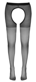 Cottelli Legwear rajstopy czarne z otwartą strefą S/M Cottelli