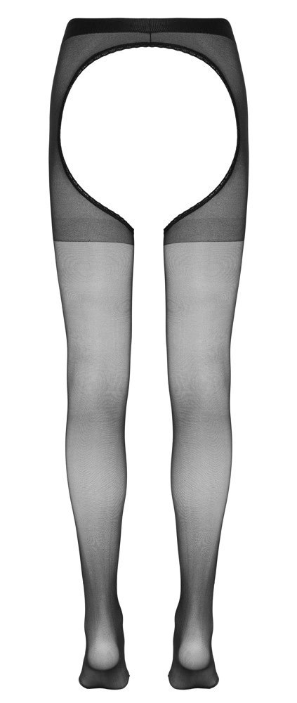 Cottelli Legwear rajstopy czarne z otwartą strefą S/M Cottelli