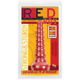 Doc Johnson Red Boy Korek krystaliczny 21,6 cm Sil-A-Gel antybakteryjny Doc Johnson