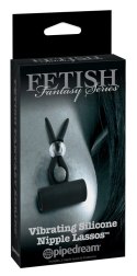 Fetish Fantasy Zaciski na sutki z wibracją i silikonową powierzchnią czarne Fetish Fantasy
