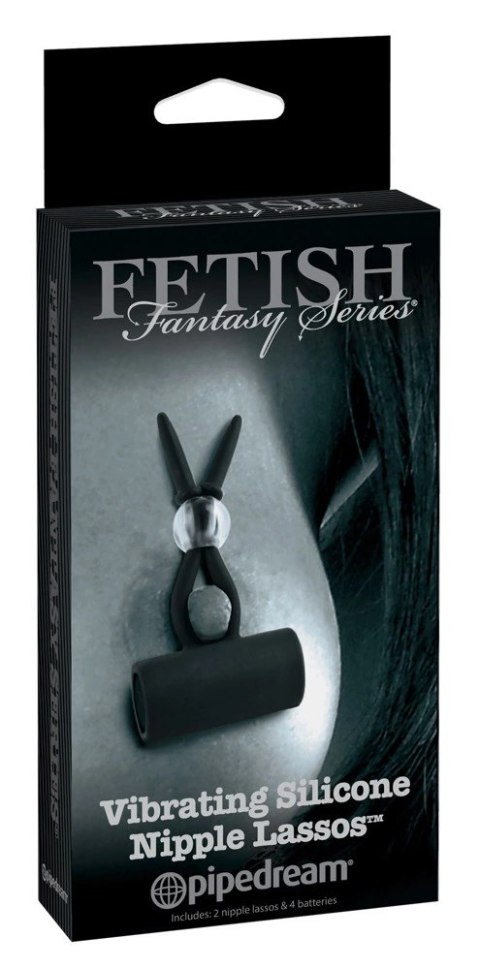 Fetish Fantasy Zaciski na sutki z wibracją i silikonową powierzchnią czarne Fetish Fantasy