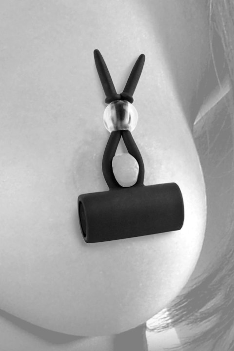 Fetish Fantasy Zaciski na sutki z wibracją i silikonową powierzchnią czarne Fetish Fantasy