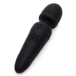 Fifty Shades of Grey Sensation Mini Wand - masażer, silikon, USB, czarny Fifty Shades of Grey