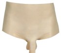 LateX Spodenki męskie przezroczyste S/M z anatomiczną osłoną, lateks Late X