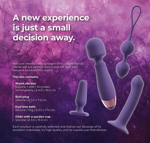 Magic Shiver Zestaw Intymny Feminine 4w1 - silikon, fioletowy Magic Shiver