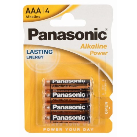 Panasonic Super Alkaline AAA 4 sztuki - długotrwałe baterie LR03 Panasonic
