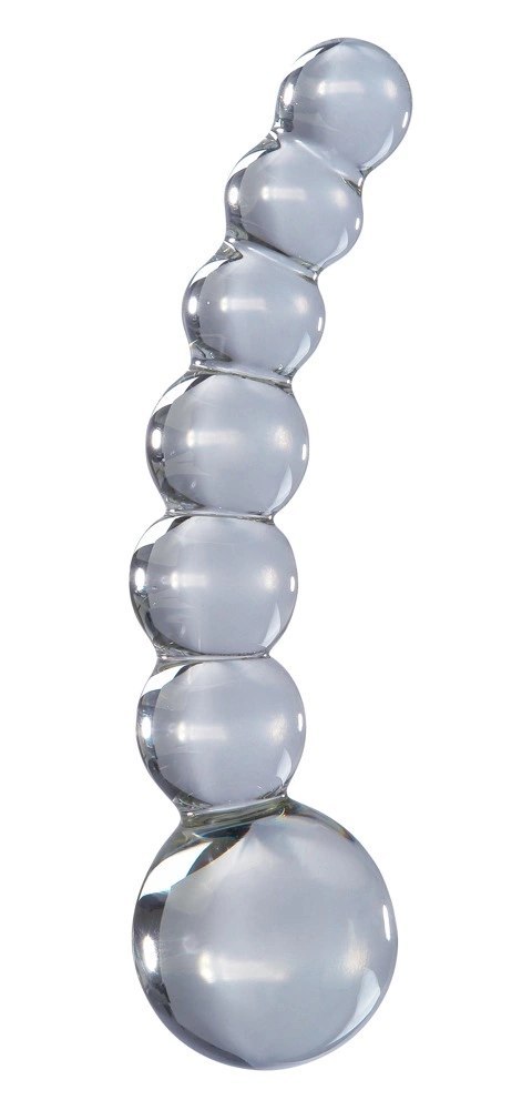 Pipedream Icicles 29 - Szklany masażer kulkowy, długość 12 cm Icicles