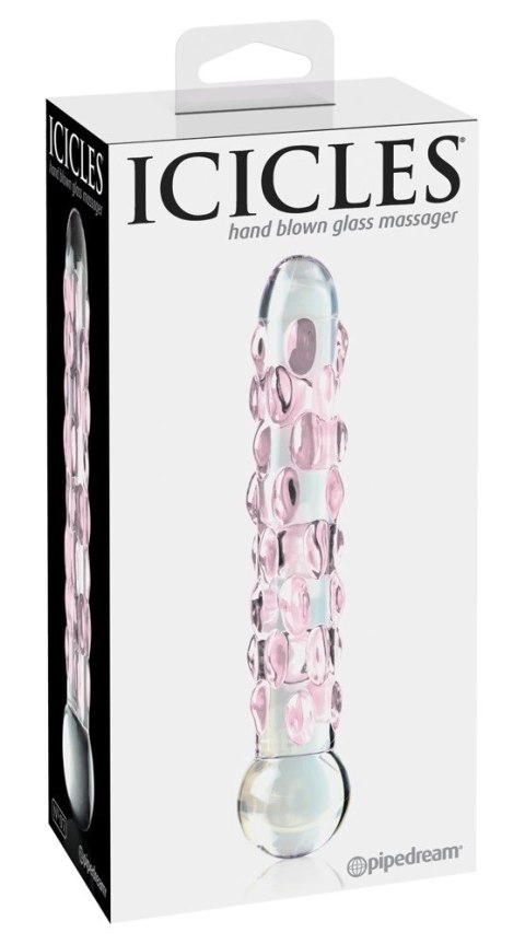 Pipedream Icicles model 24 szklany masażer z wypustkami 17,8 cm Icicles