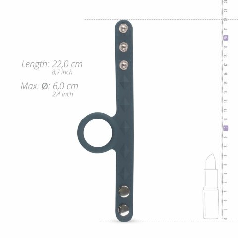 Boners Pasek Regulowany na Intymne Partie S/M, Silikonowy, Szary