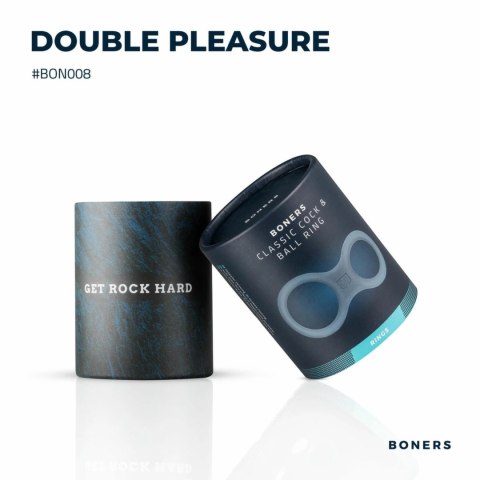 Boners Pierścień silikonowy z funkcją anatomicznego rozciągacza, szary