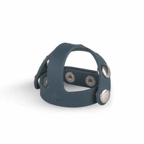 Boners T-shape - silikonowy pierścień anatomiczny z regulacją, czarny